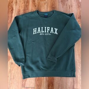 Coastal Culture Halifax Nova Scotia Green Crewneck Sweater